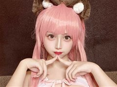 网红美女沖田凜花Rinka 粉发喵喵尺度图